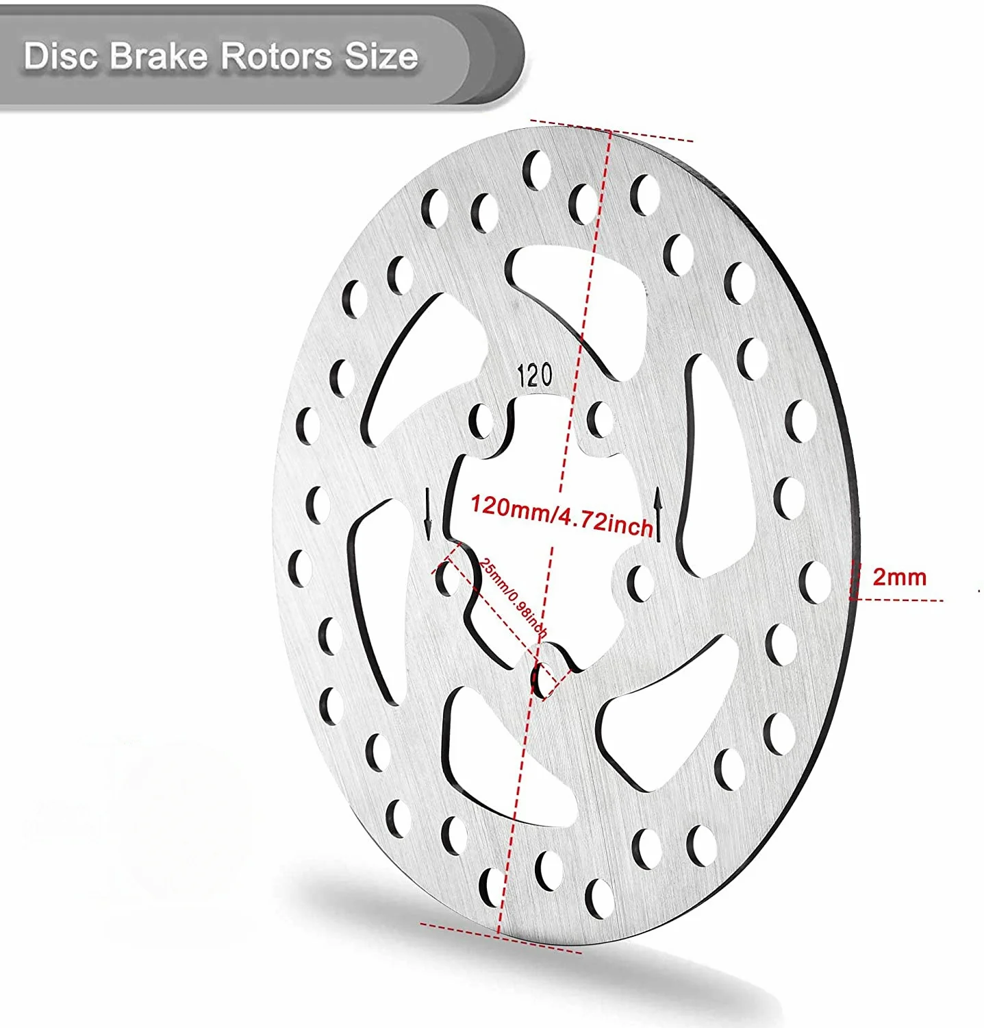 Superbsail 120MM Brake Disc Rotor Pad Replacement Spare Parts Accessories For M365 Pro Electric Scooter Brake Disc factory