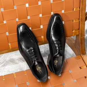 RTS Best Sell Luxury Fashionable British Office Casual Shoes Men's Shoes Genuine Leather