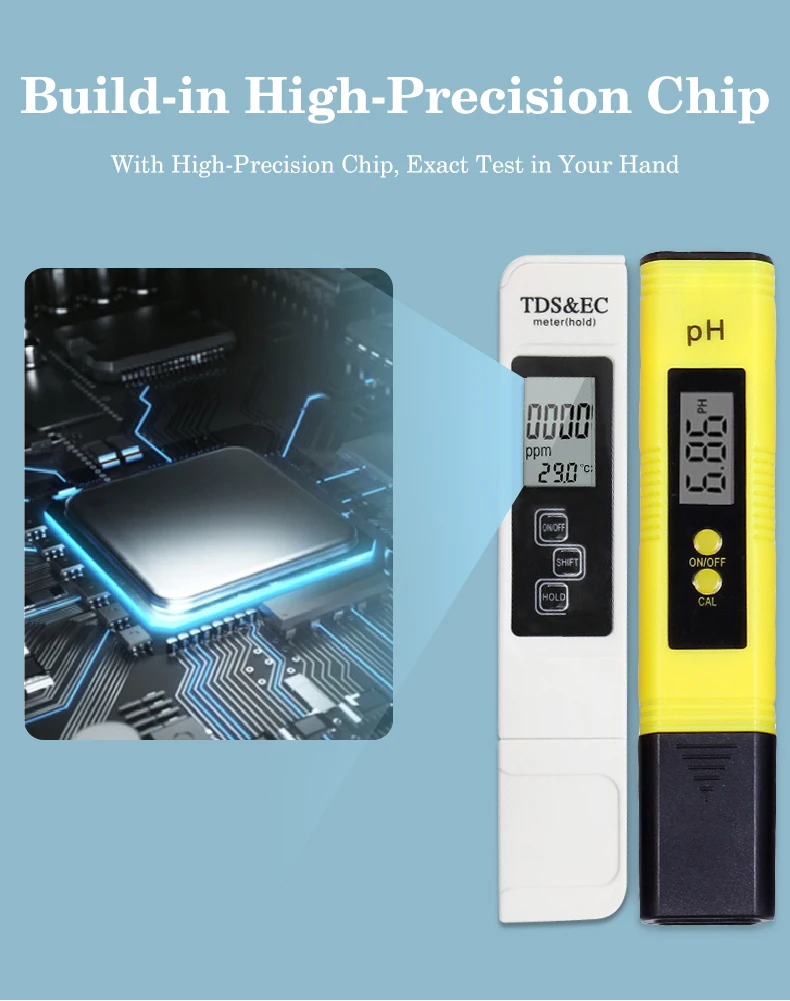 digital water quality tester 0-14 PH meter 0-9999 ppm TDS meter combo