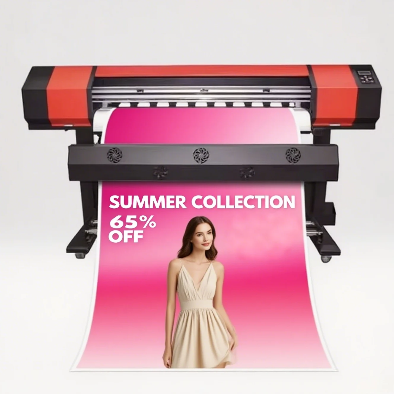 Wide Format Eco Solvent Inkjet Printer 1.3m 1.6m 1.8m 2.5m 3.2m With 1 or 2 XP600 Printheads for Signage Banner Sticker Printing supplier