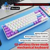 Blanco Azul Violeta PBT Eje Cian