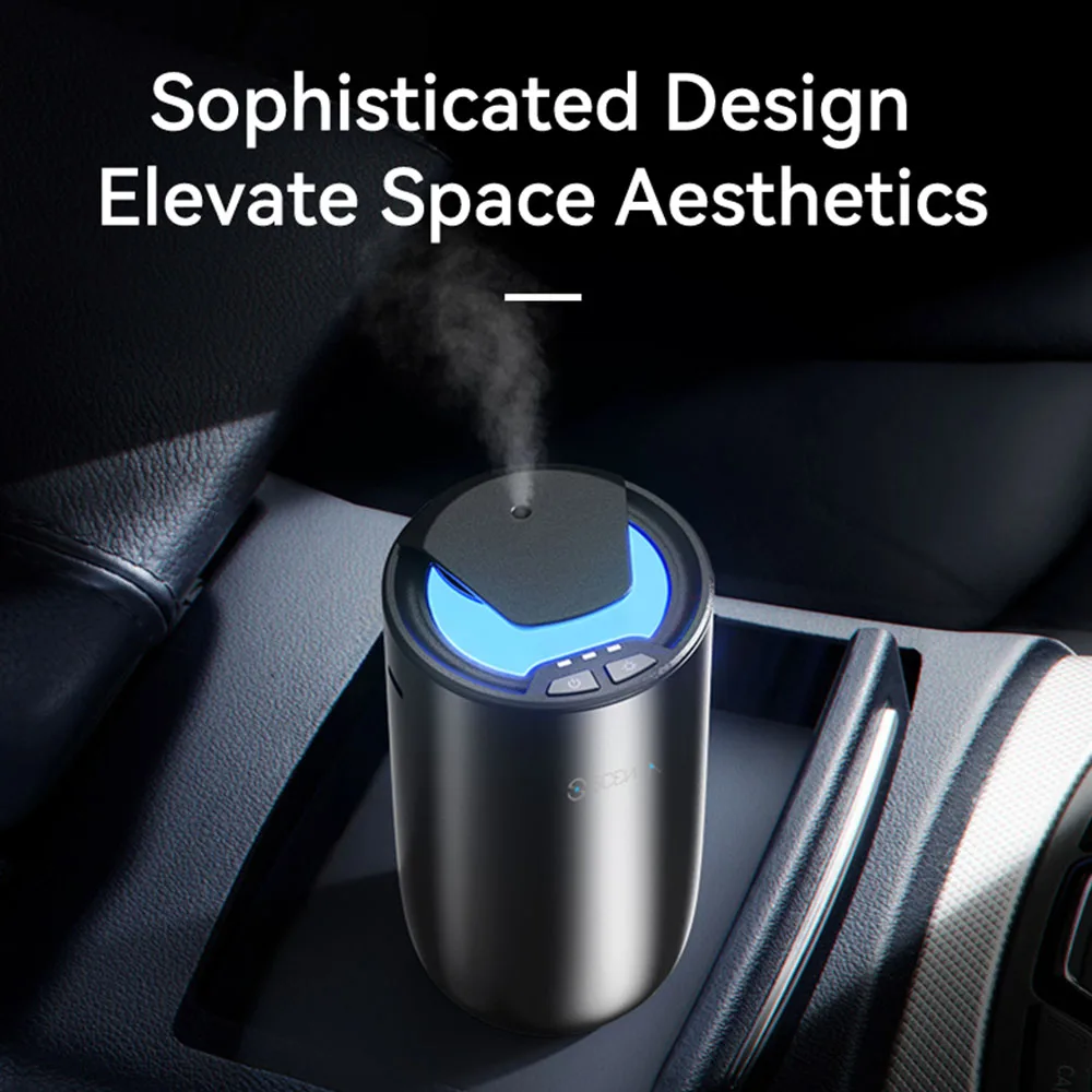 SCENTA Custom Luxury Metal Smart Stand Car Scent Marketing Diffuser Machine,Small Waterless Car Perfume Oil Nebulizer Diffuser