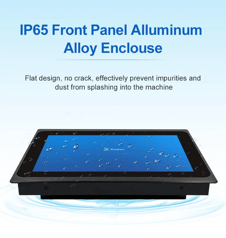 Wholesale Price 10/17 Inch Industrial Pure Flat Embedded Touch Screen PCAP EETI Capacitive Touchscreen Monitor Stock VESA Mount