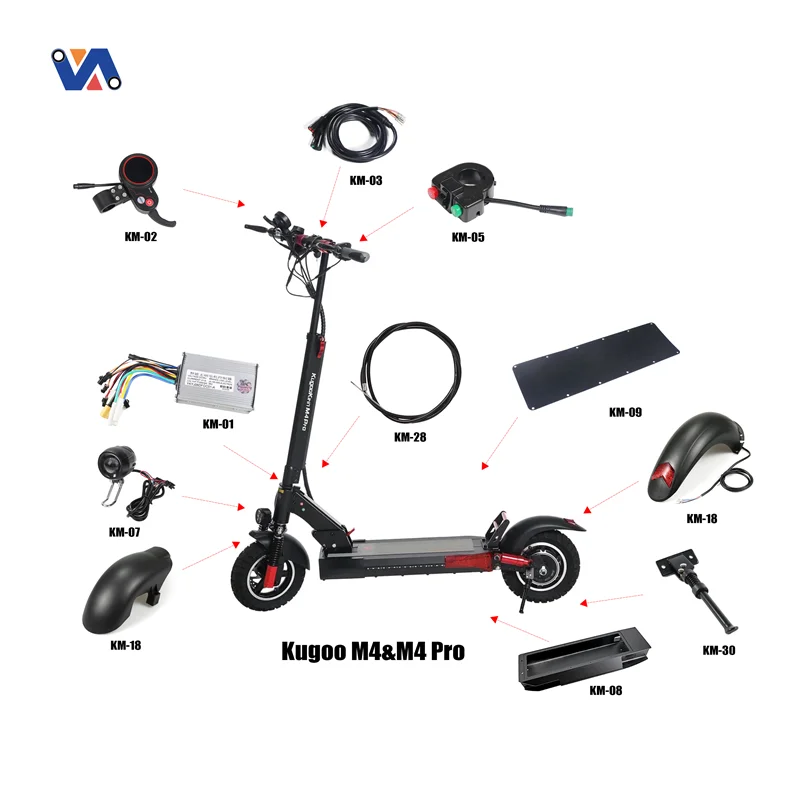 Piezas de Scooter Eléctrico Almacén UE Pastillas de Freno Cargador de Batería Bolsas Bomba Neumático Interior y Exterior Accesorios para Scooter Eléctrico para Kugoo M4 Piezas