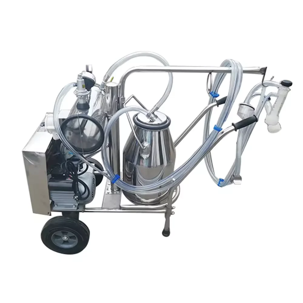 Portable Goat Buffalo Philippines Pipeline Battery Operated Hand Mobile Vacuum Pump Type Cow Milking Machine