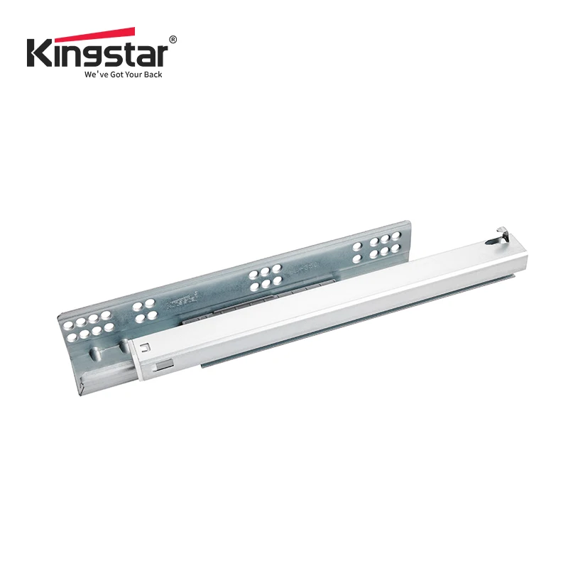 3 Fold Damper Concealed Telescopic Channel Rail Cabinet Drawer Slide Push to Open Auto-Open Drawer Slide Telescopic Channel