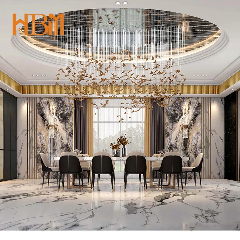 Interior Design Service One Stop Waterjet Marble Flooring Villa Home ...