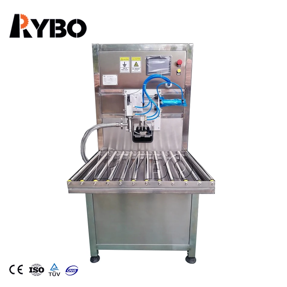 Semi Automatic Manual Liquid Red Wine Juice Water Milk Cheese Olive Oil Bag in a Box Filler BIB Pouch Filling Machine with Scale