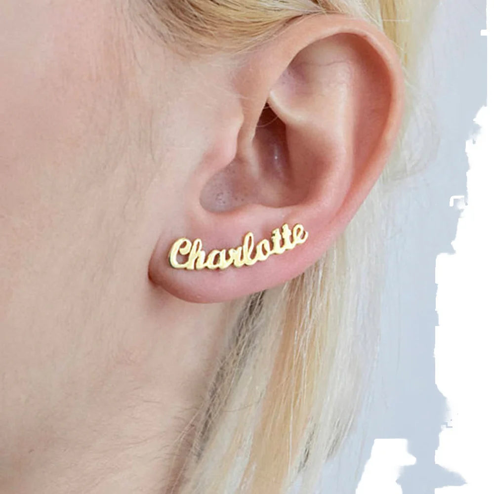 Orecchini con nome, orecchini con targhetta, orecchini personalizzati