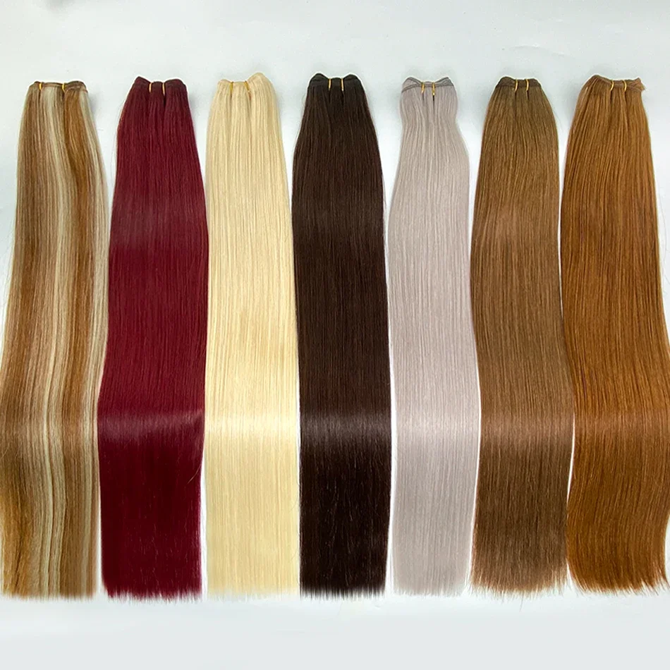 Steil Menselijk Haar Bundels Haarextensies Voor Vrouwen 613 99j 30 Inch Zwart Effen Kleur Ruwe Braziliaanse Vlecht 100% Menselijk Haar_voghion.com