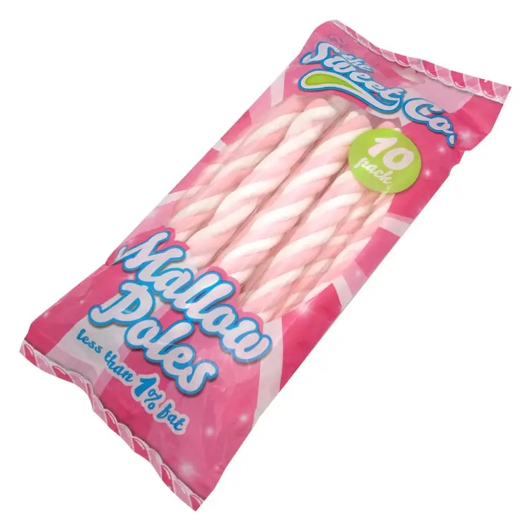 Fruit Flavored Colorful Long Twist Marshmallow Candy