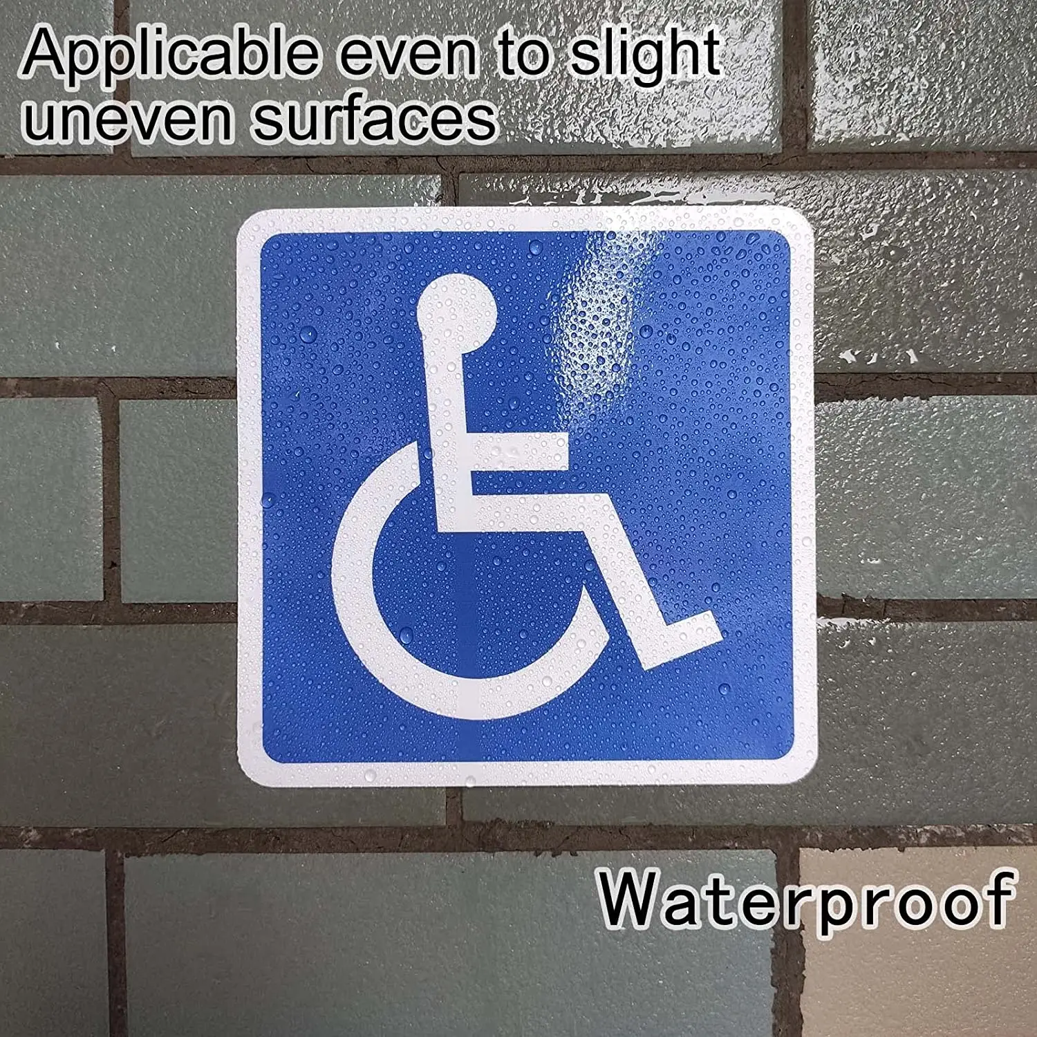 Disabled Sign Label Wheelchair Symbol Vinyl Laminated Indoor Outdoor