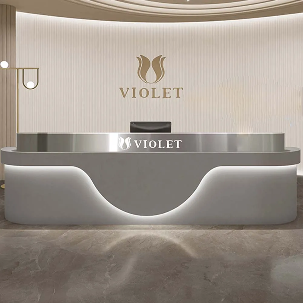 Modern Luxury Beauty Spa Salon Furniture Wooden With Gold Color