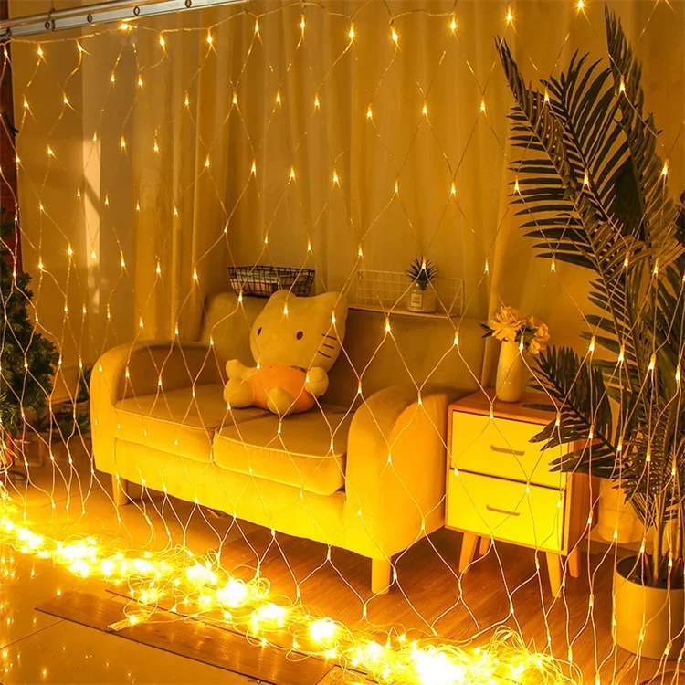 Hochzeits Decke Led-lichterkette Decken Netz Fairy Mesh Lights Für Party Weihnachts Ferien Innendekoration