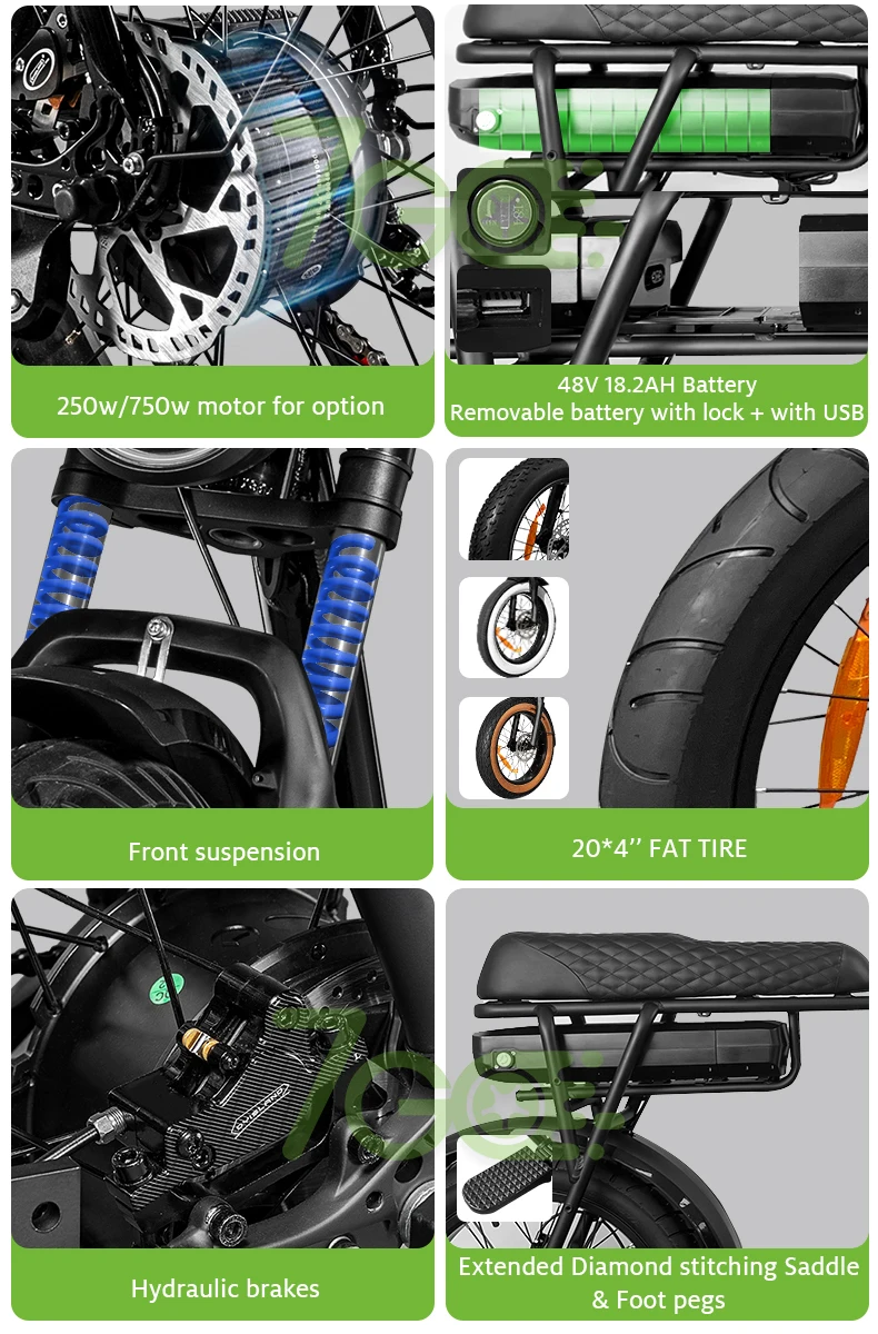 7Go EB4 EB2 NL  Regulation  Eu Warehouse Electric Bike  20inch Fat Tire E-bike 250w  Bicycle 25km/h Top Speed Adult Fatbike