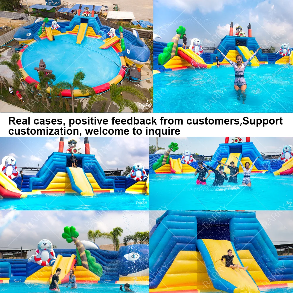 China Manufacturer Inflatable Amusement Park Equipment, Inflatable Water  Park with Pool and Slide