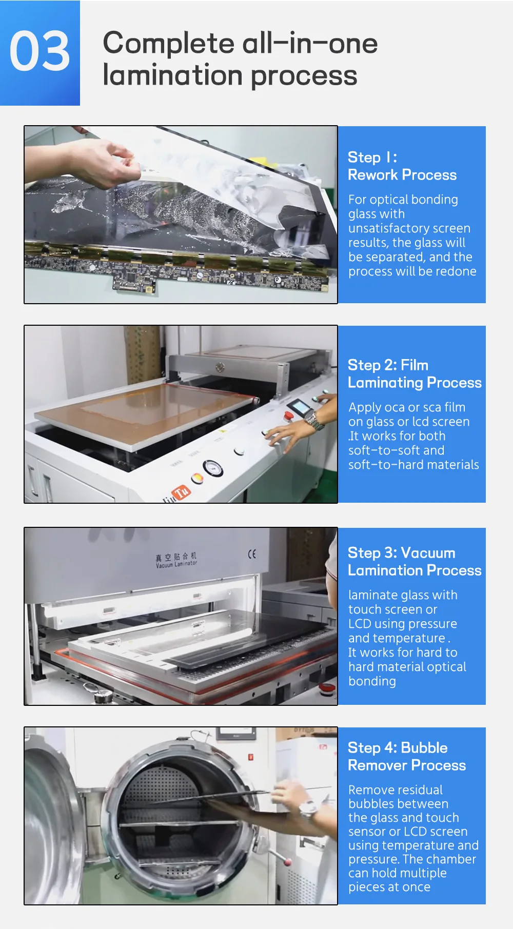 Ocf Machine 600x900mm SCA OCF Bonding Laminating Machine - Vacuum Lamination for ...
