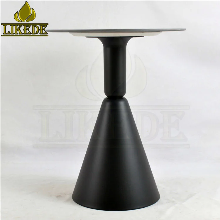 New Black Cast Iron Trumpet Conical Round Steel Table Leg Decorative Outdoor Coffee Table Leg