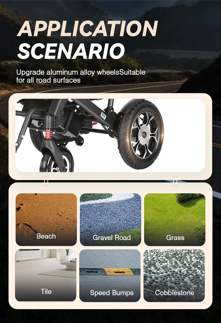 2024 New Style Portable Electric Wheelchair Foldable Lightweight