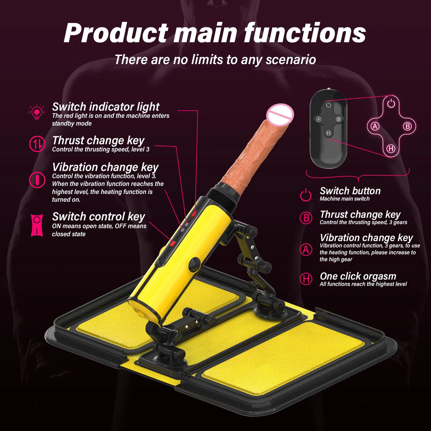 APP Wireless Bluetooth Control Female Masturbation Sex Toy Electric Thrusting Sex Machine Realistic Dildo Vibrator for Women Men
