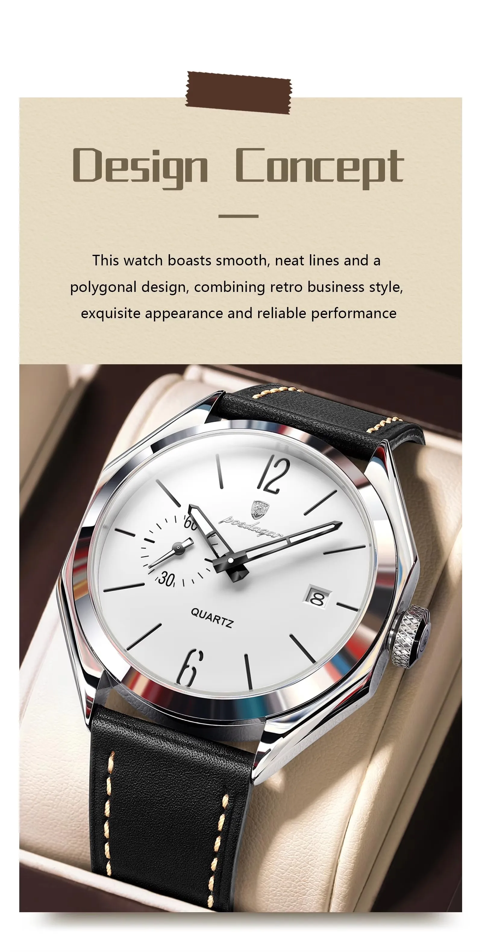 POEDAGAR 689 Quartz Men's Watch
