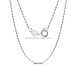 High Quality 925 Sterling Silver Chains Necklace for Women Customized Classic American European Styles Trendy Popular for Gifts
