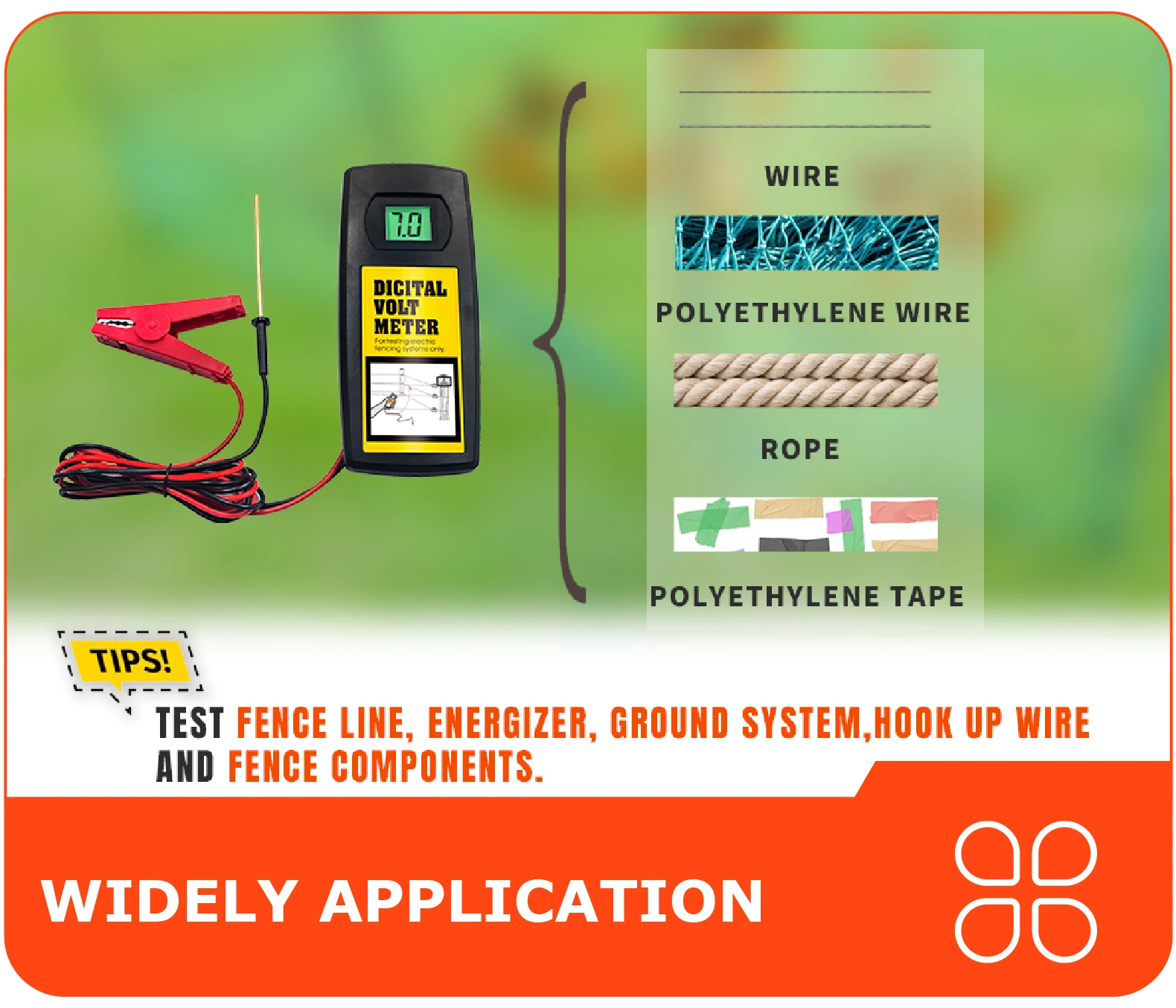 Waterproof Electric Fence Voltage Tester Electric Fence Tester Fence