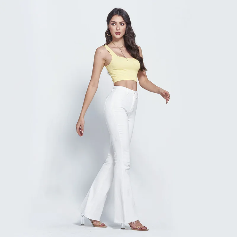 Custom Denim Casual Stretch Flared Pants Slim Skinny Denim Jeans Women's Pants Women Jeans