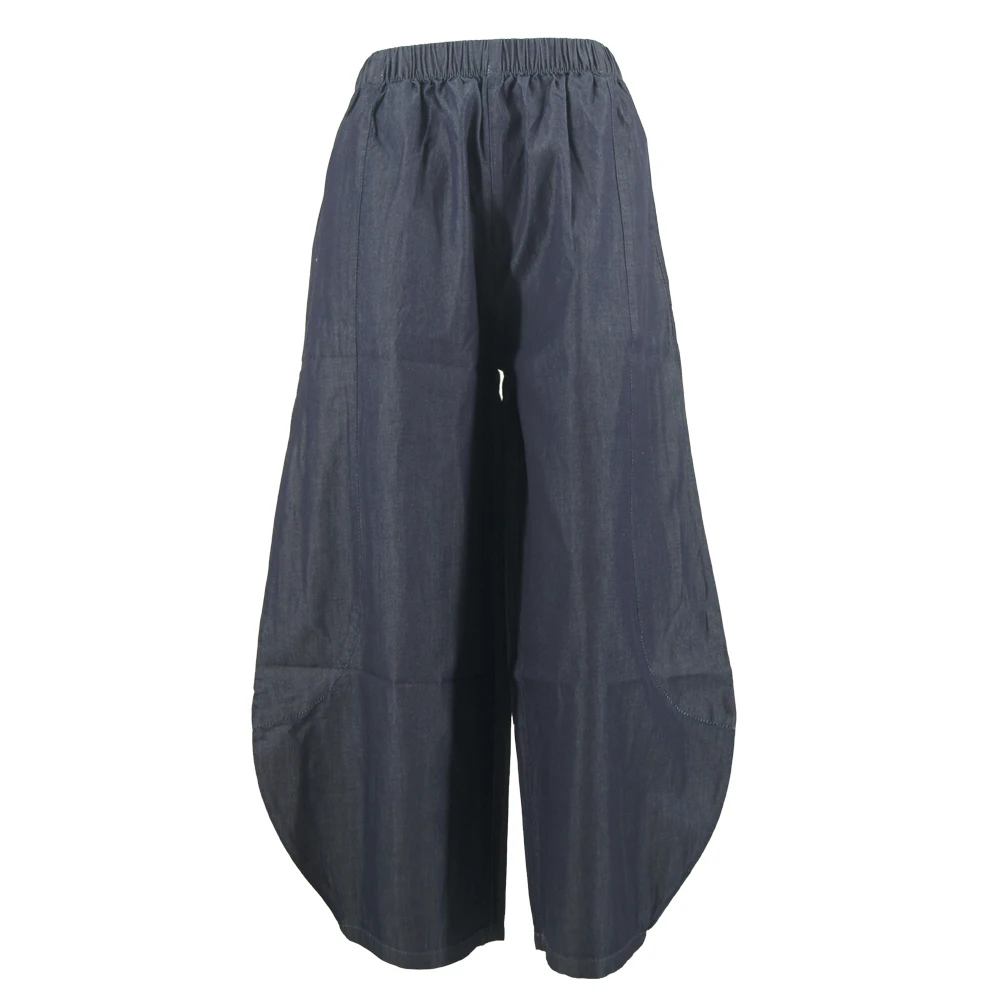 Wide Leg Navy Jeans High Waist Loose Casual Trousers Trendy Streetwear for Ladies with Comfortable Fit