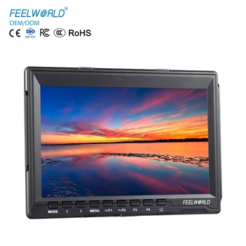 FEELWORLD FW759 Camera Monitor with Peaking Filter, High Brightness 400cd/m², Folding Sun Hood, Global Shipping