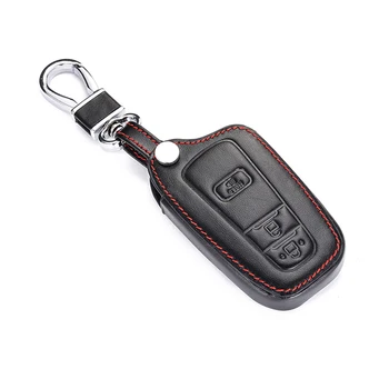 Leather Car Key Case For Toyota CHR C-HR Prius 2016 2017 2018 2+1 Buttons Smart Remote Fobs Shell Cover Keychain Protector Bag