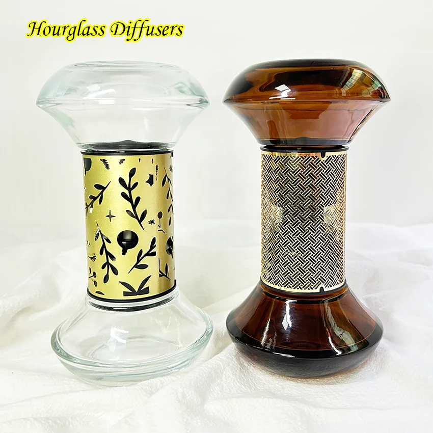New design essential oil Fireless Aromatherapy air purification aroma diffuser bottle scent hourglass diffusers supplier