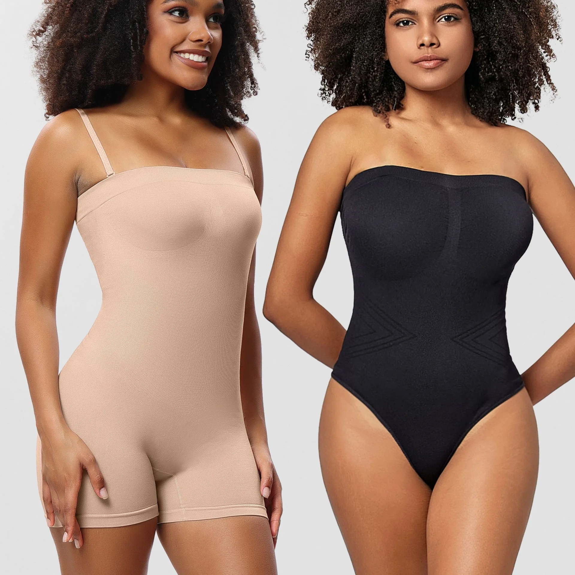Shapewear Bodysuit for Women Tummy Control Body Shaper Seamless Shapewear  Cupped with Removable Straps