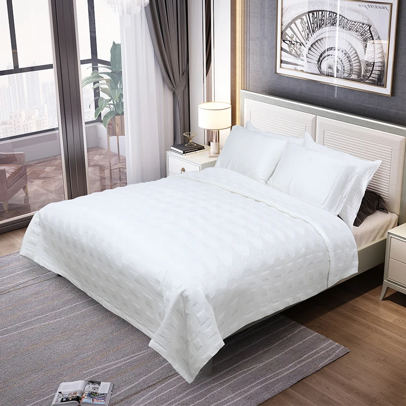 Изготовленные на заказ одеяла размера «King-Size» постельное белье бархатное роскошное Двойное Счастье 100% вафельное стеганое бамбуковое покрывало