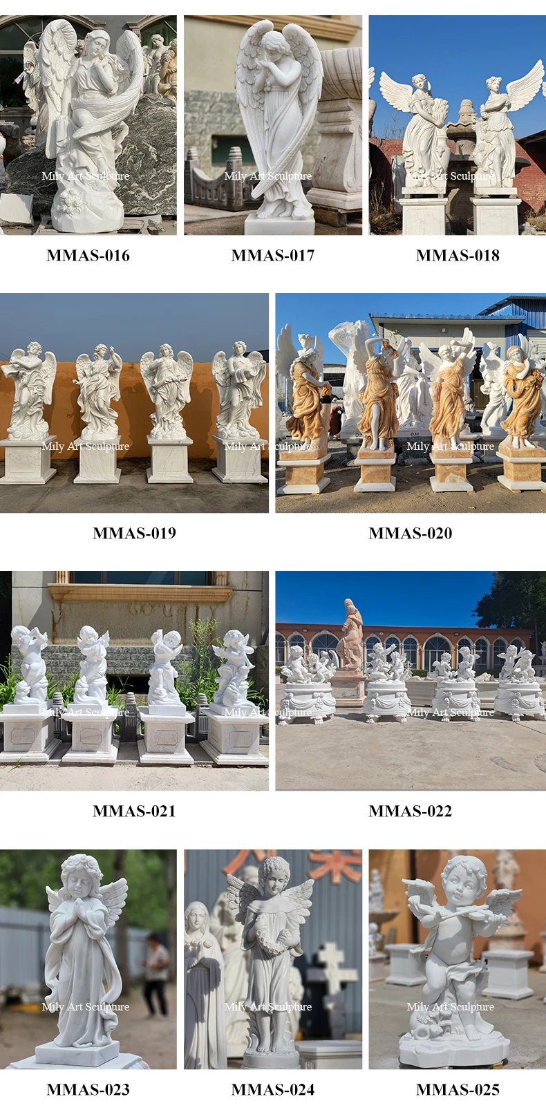 Hand Carved Life Size Marble Kneeling Woman Statue Praying Angel Statue ...