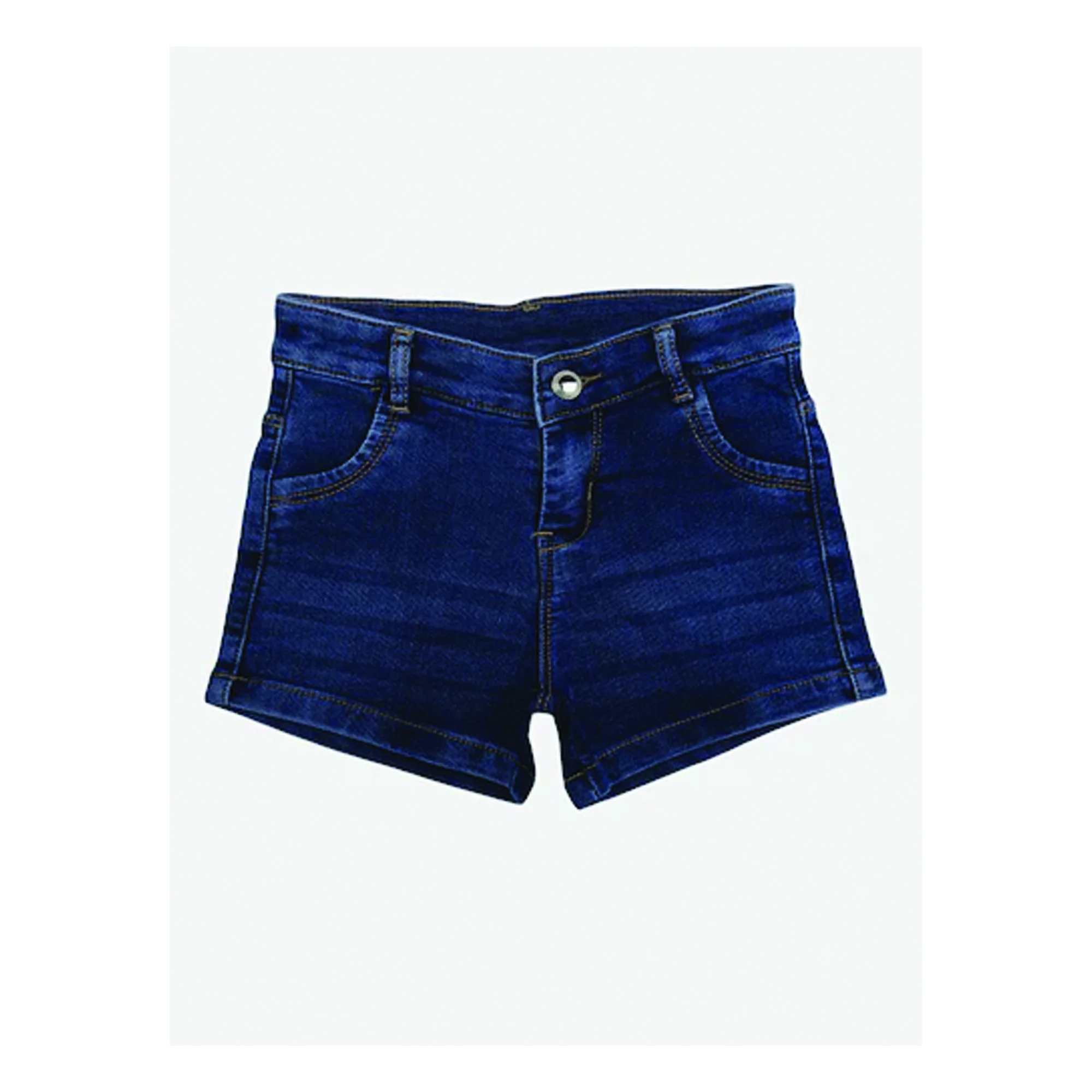 Latest Design High Quality Export Oriented Wholesale Washed Solid Short Denim Jeans Short Pants for Womens From Bangladesh