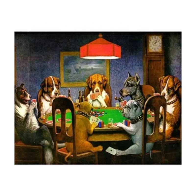 Drawing By Numbers Animal Chess And Card Room Dog Wall Art Diy Frameless  Painting By Numbers For Home Decor - Buy Digital Painting,Chess Room Oil  Painting,Animal Oil Painting Product on 