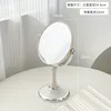 Oval-white 8-inch double-sided mirror