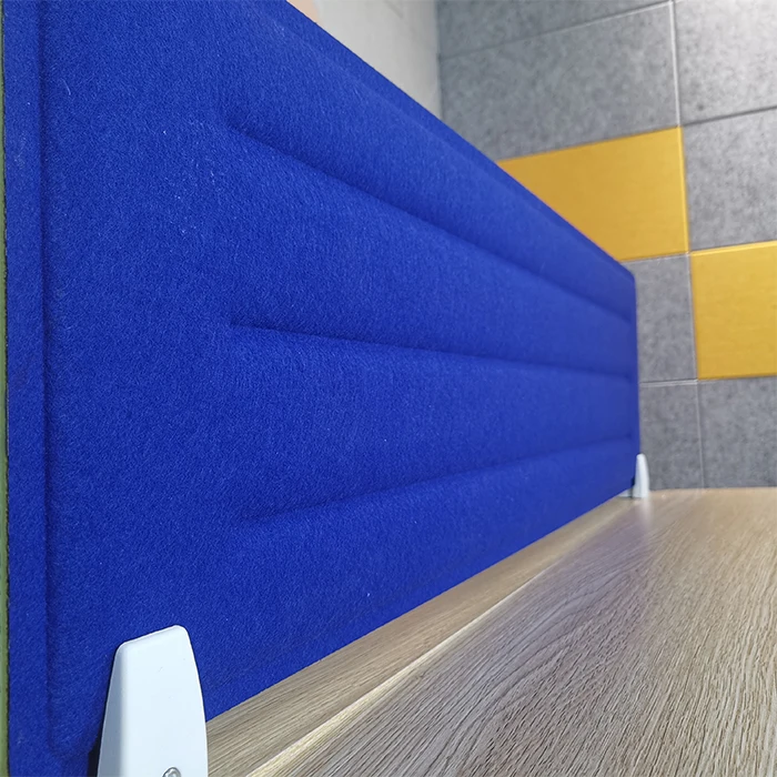 Anti-noise Polyester Acoustic Panels Soundproof PET Acoustic Privacy Screen Partition Office Desk Dividers With Clamps supplier