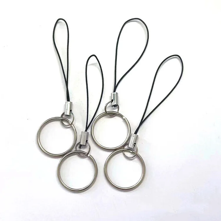 Key Rings with Lanyards for MP3 MP4 Player Split Key Chain Rings with Nylon Strap Cord for USB Flash Drive Cellphone Keyring