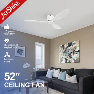 1stshine Ceiling Fan Low Profile 3 White ABS Blades Energy Efficient Ceiling Fan Without Light