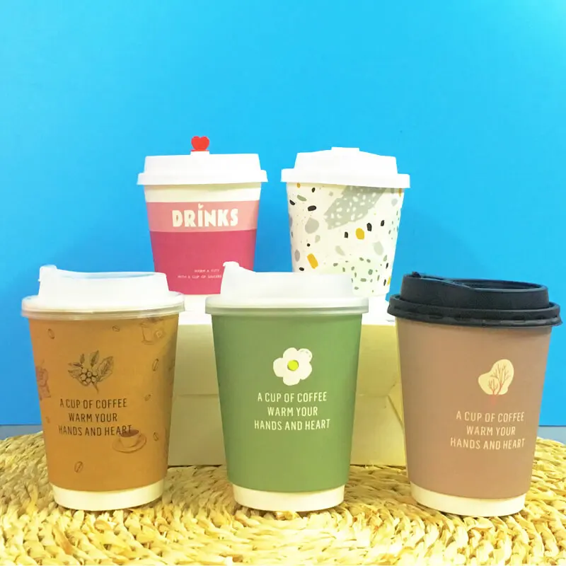 Coffe Cup 8oz Pla White Biodegradable Paper Cups