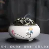 Petit brûleur d'encens en porcelaine blanche-avec coton ignifuge