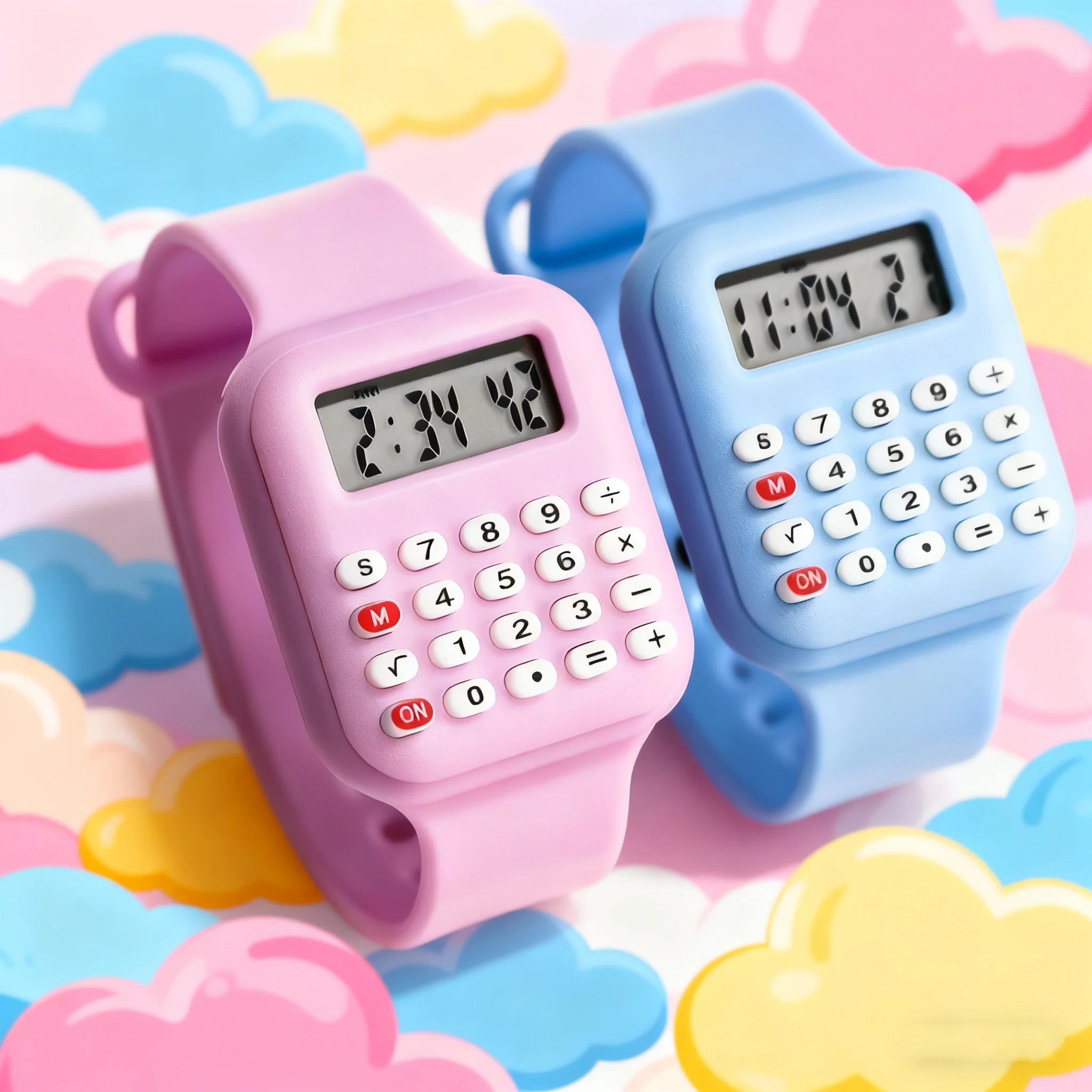 2025 Kids Multifunctional LED Calculator Watch