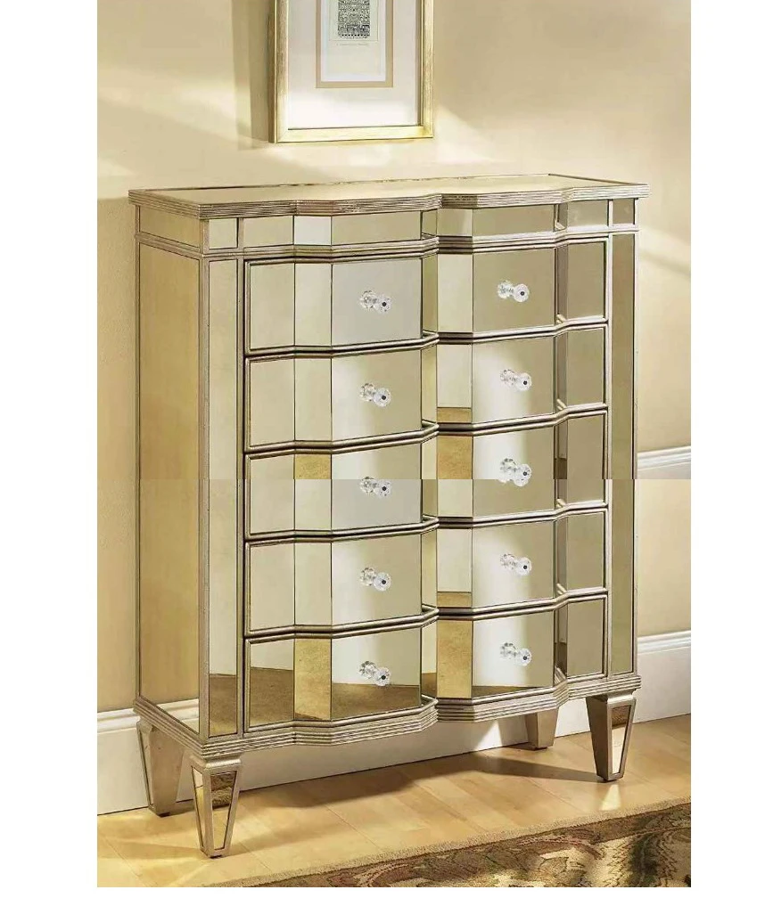 mirrored dresser gold Mirrored Dresser