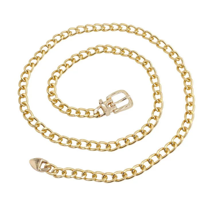 Metal Chain Women Belt Gold Silver Waist Chain Dress Jean Waistband  Accessories