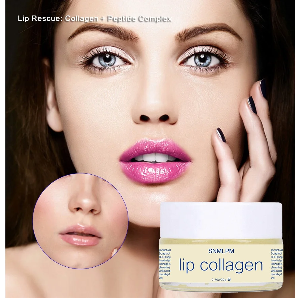 SNMLPM Private Label Vegan Vitamin E Collagen Lip Mask & Scrub Balm Moisturizer Sleeping Mask