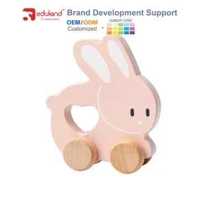 Children Educational Wood Toys Mini Hand-Holding Trolley Fun Coordination Model for Babies