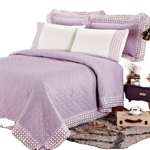 Nantong Factory Bedding Linen king Size 100% Microfiber Bedspread with Filling