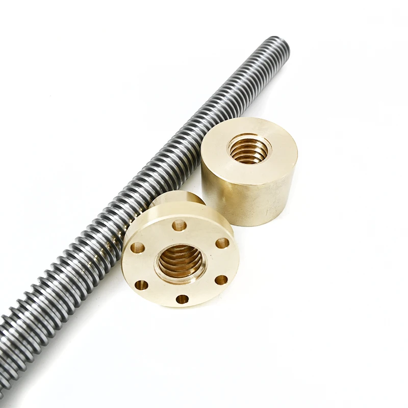 Trapezgewindespindel T20 – Edelstahl, Steigung 4 Mm, 250 Mm Länge, Mit Messingmutter, Für CNC & 3D-Druck
